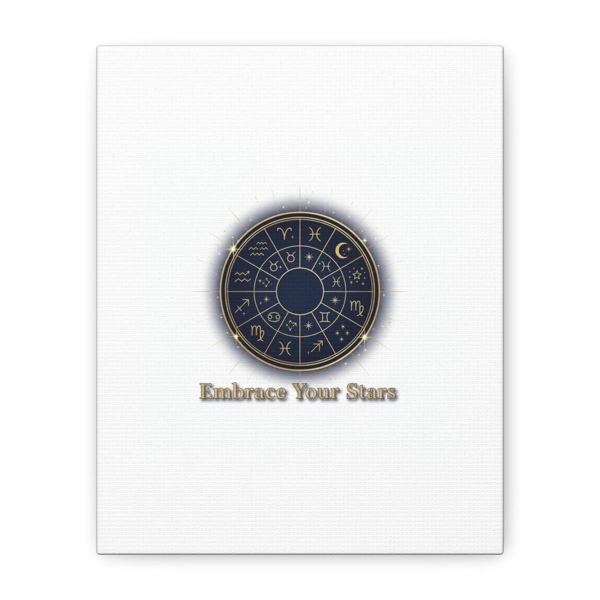 Zodiac Wheel Celestial Canvas Wall Art