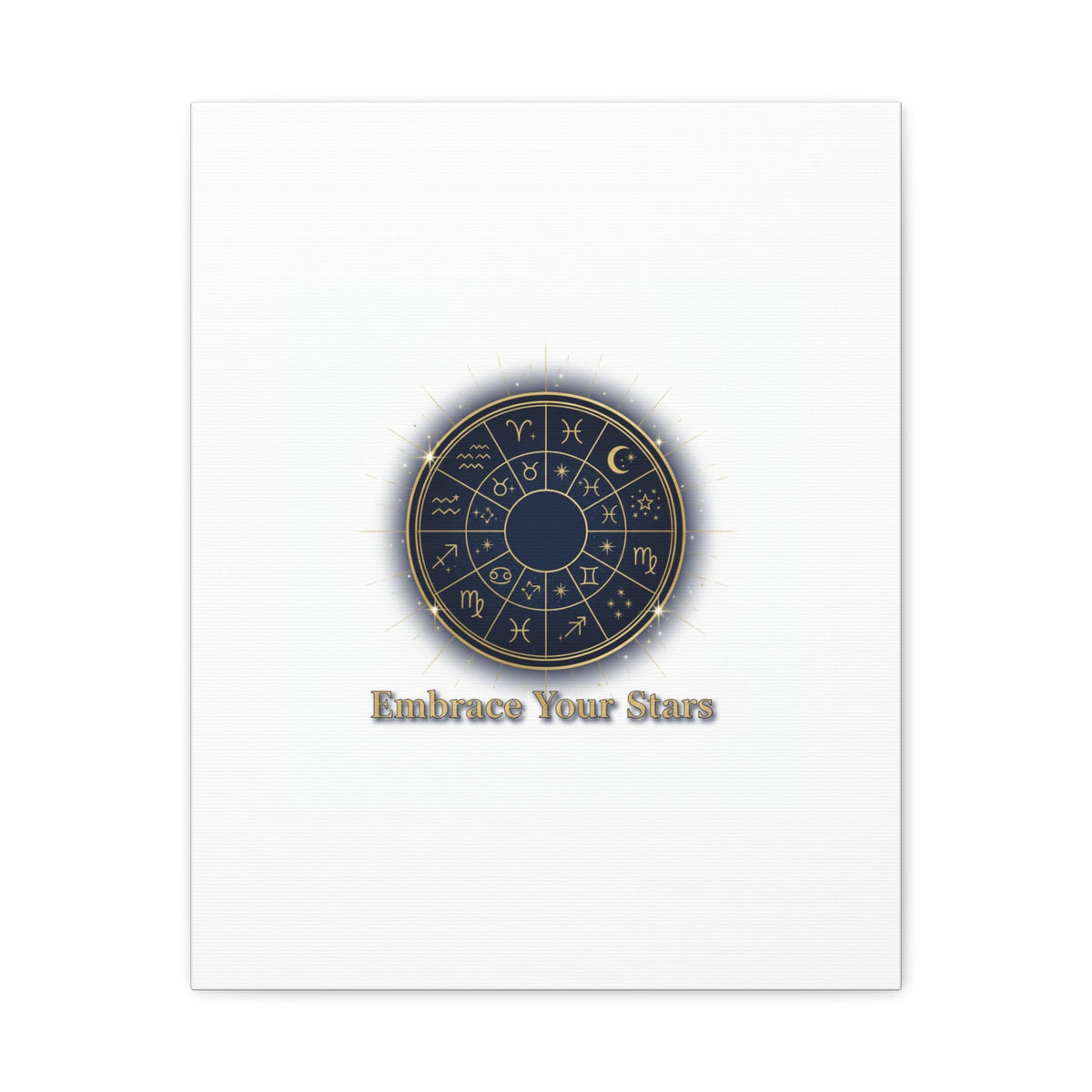 Zodiac Wheel Celestial Canvas Wall Art
