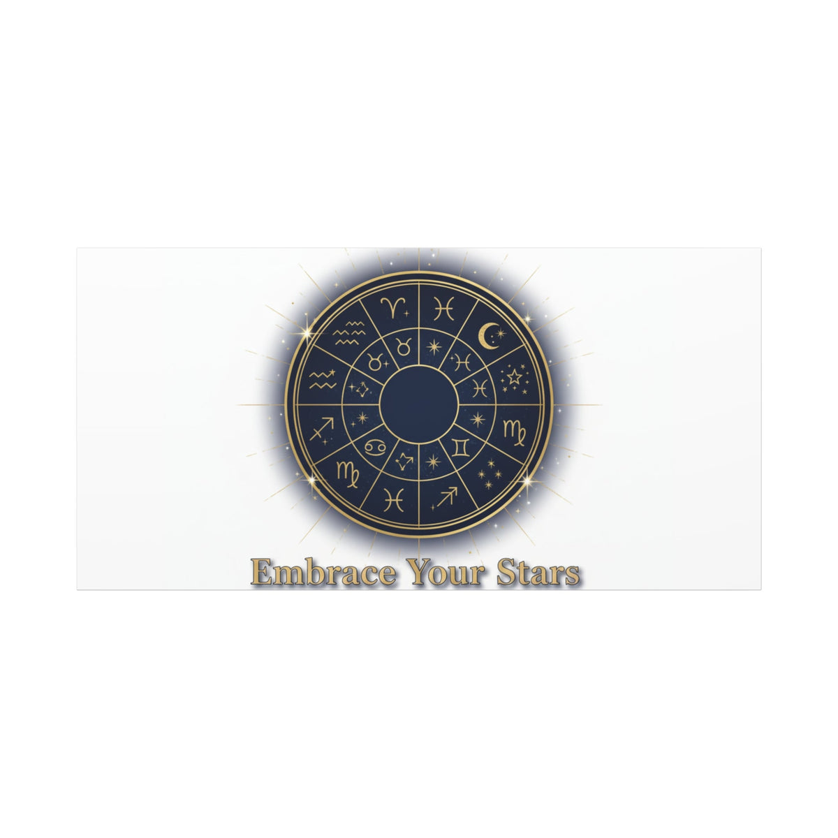 Zodiac Wheel Celestial Canvas Wall Art