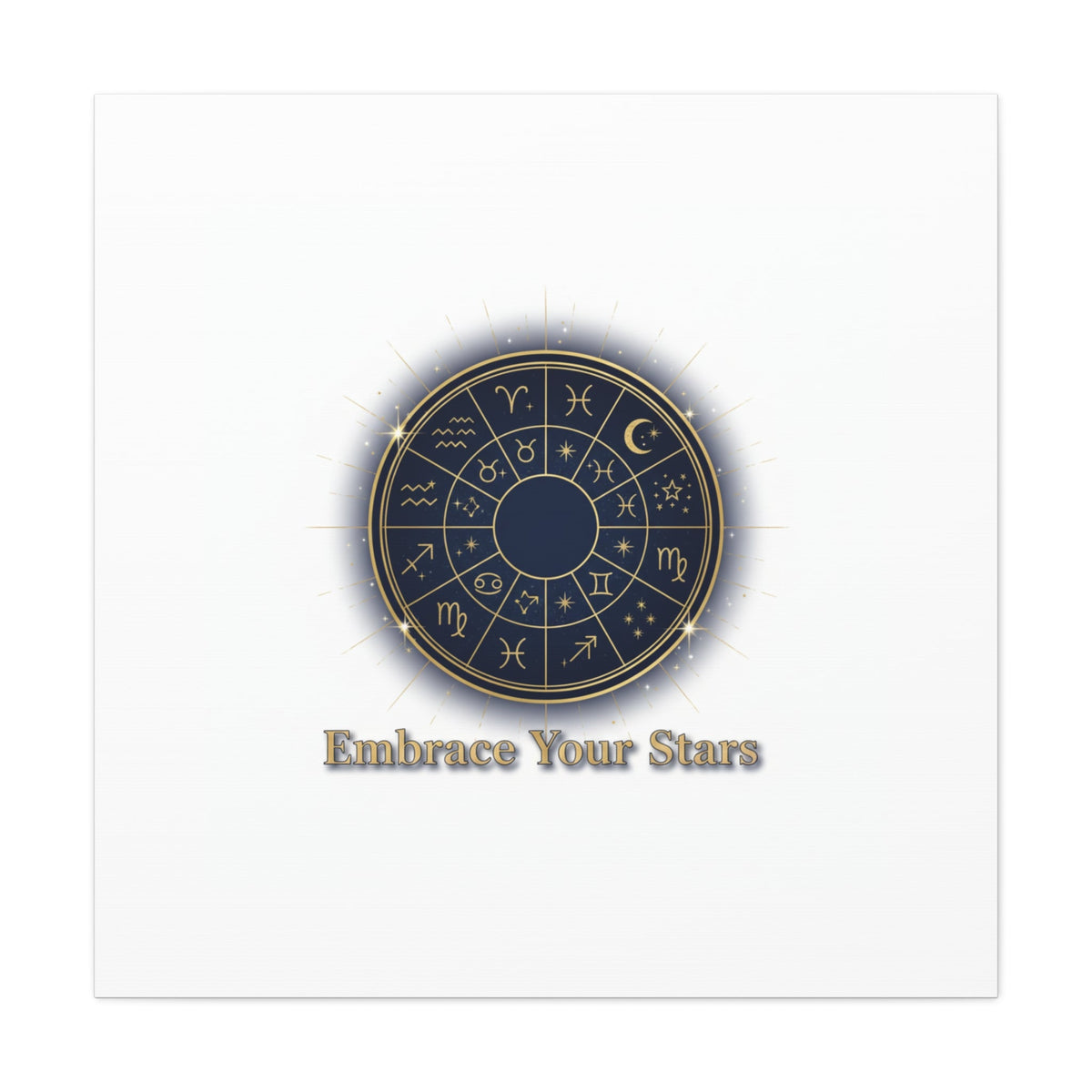 Zodiac Wheel Celestial Canvas Wall Art