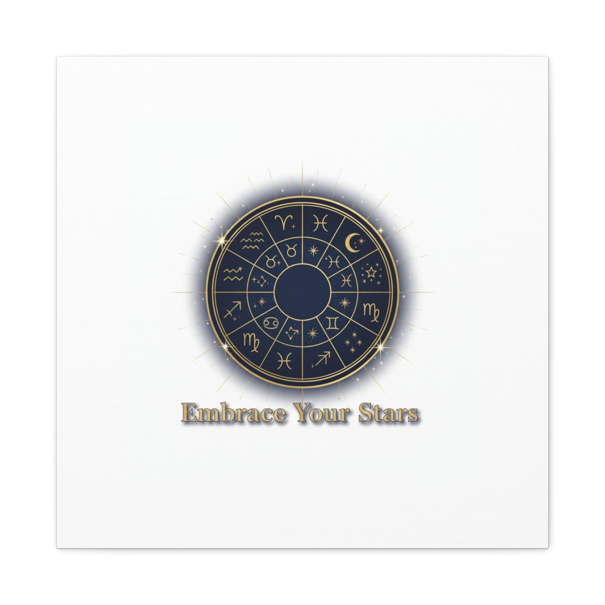 Zodiac Wheel Celestial Canvas Wall Art