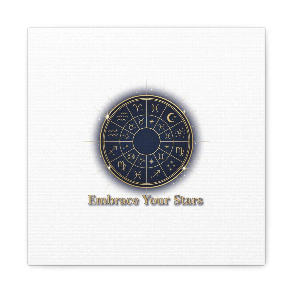 Zodiac Wheel Celestial Canvas Wall Art
