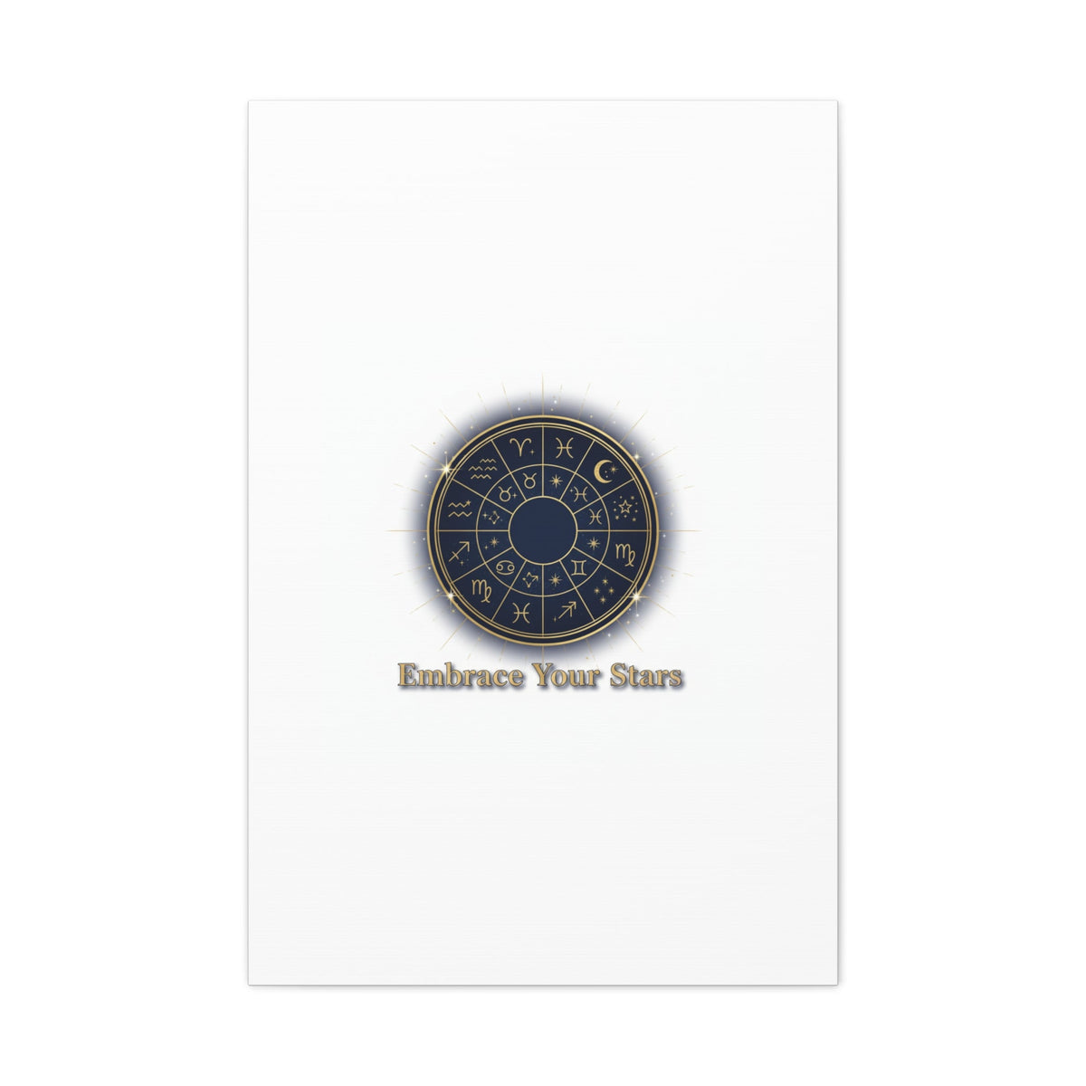 Zodiac Wheel Celestial Canvas Wall Art