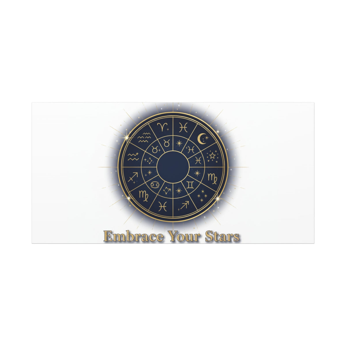 Zodiac Wheel Celestial Canvas Wall Art
