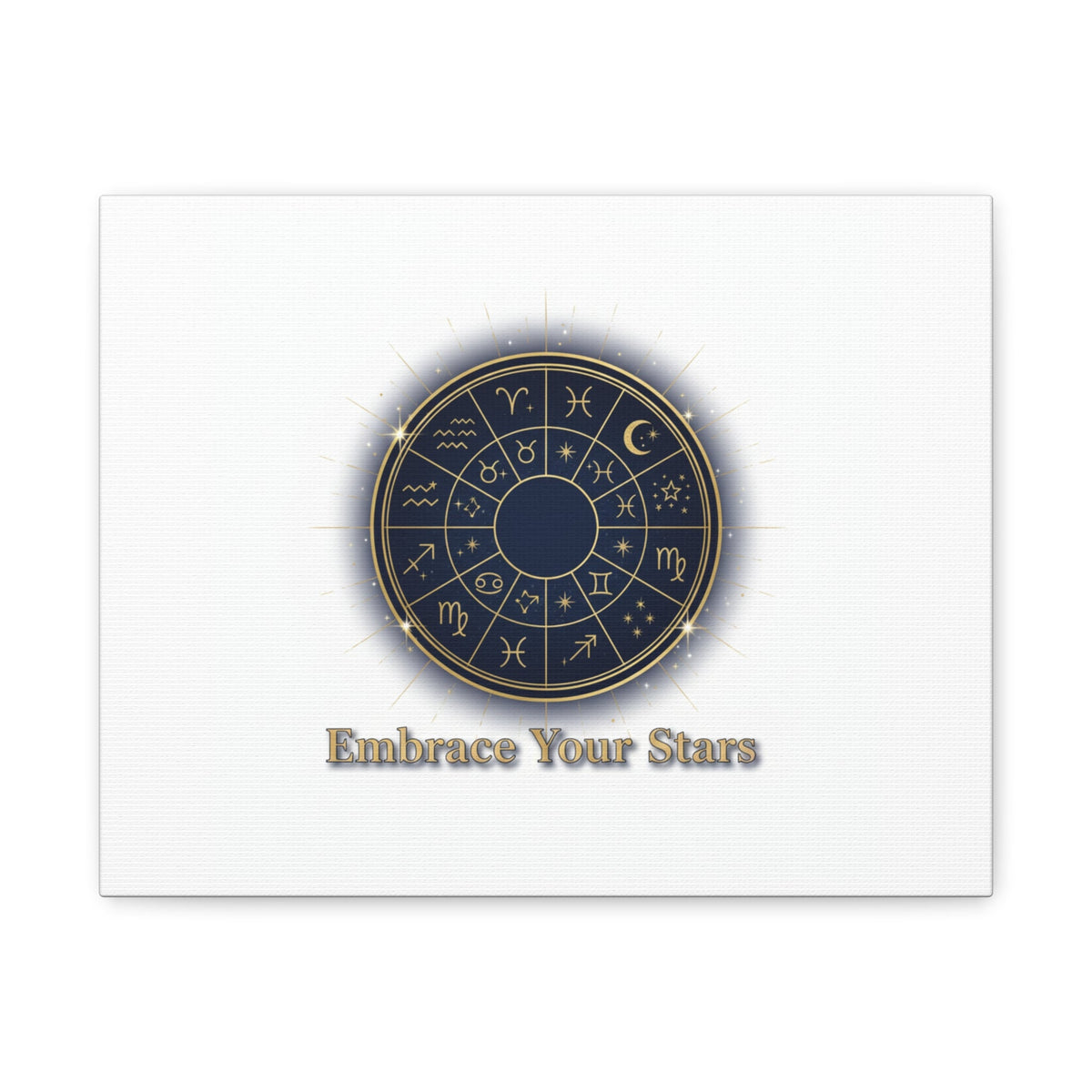 Zodiac Wheel Celestial Canvas Wall Art