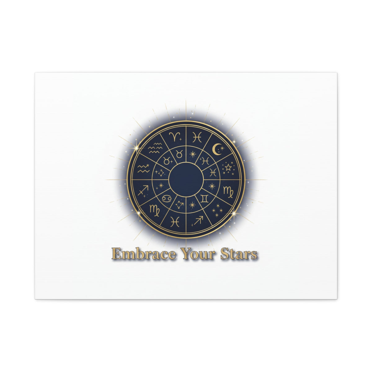 Zodiac Wheel Celestial Canvas Wall Art