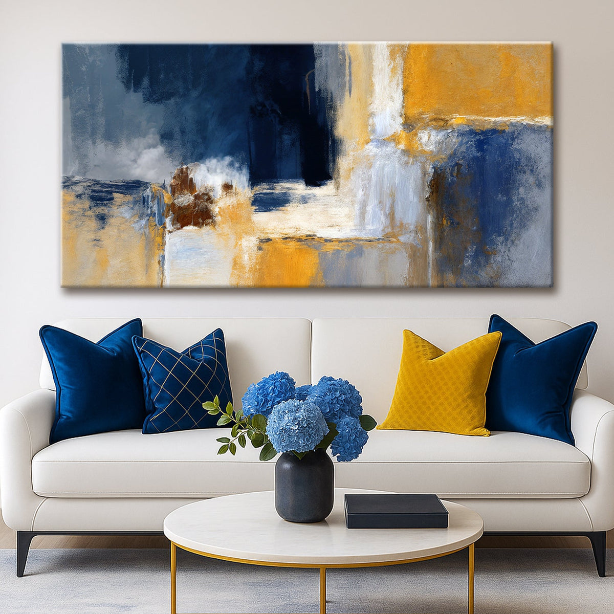 Abstract Geometric Line Canvas Wall Art