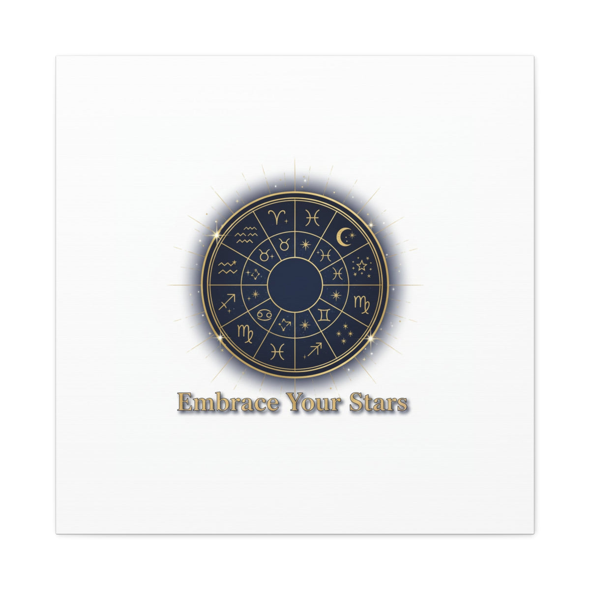 Zodiac Wheel Celestial Canvas Wall Art