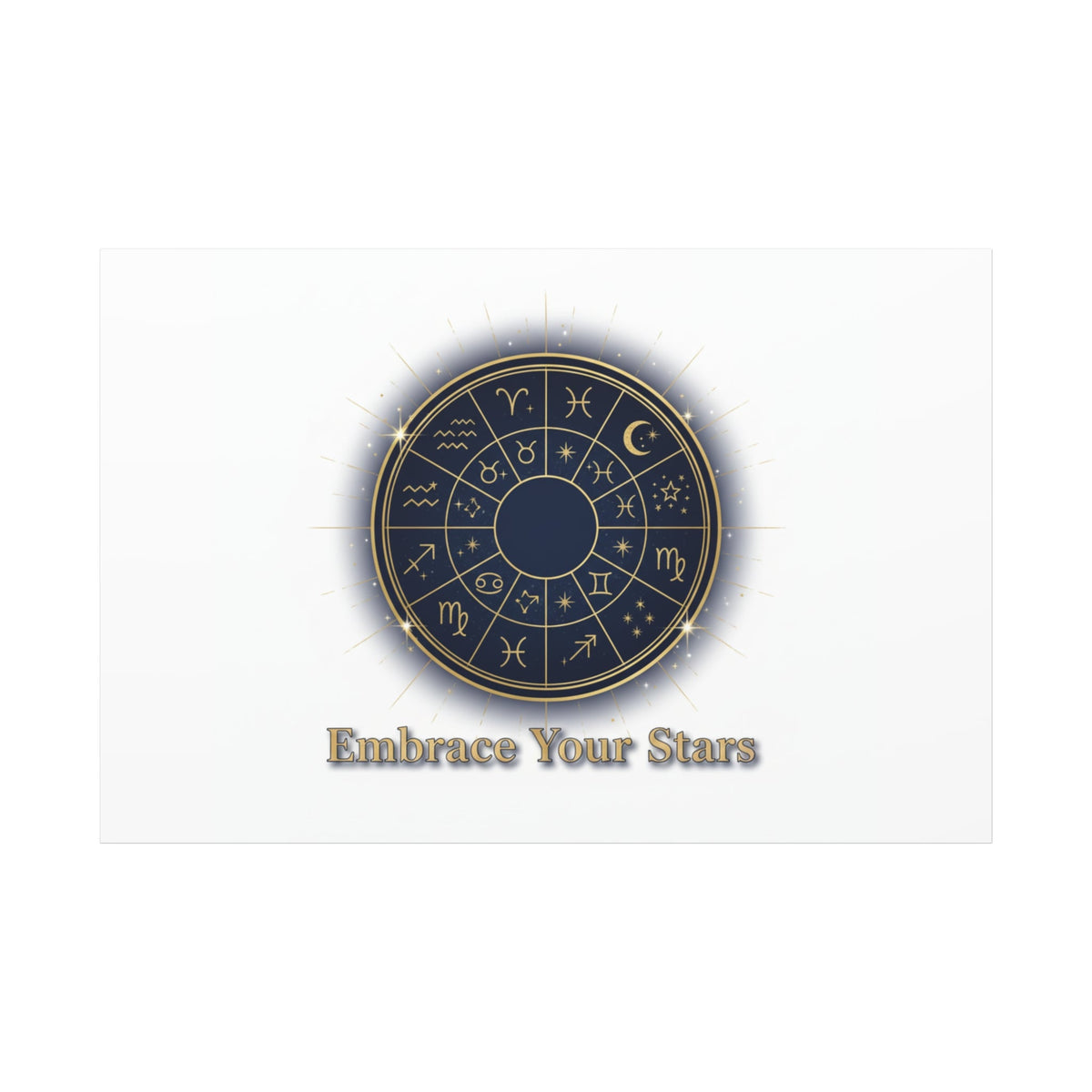 Zodiac Wheel Celestial Canvas Wall Art