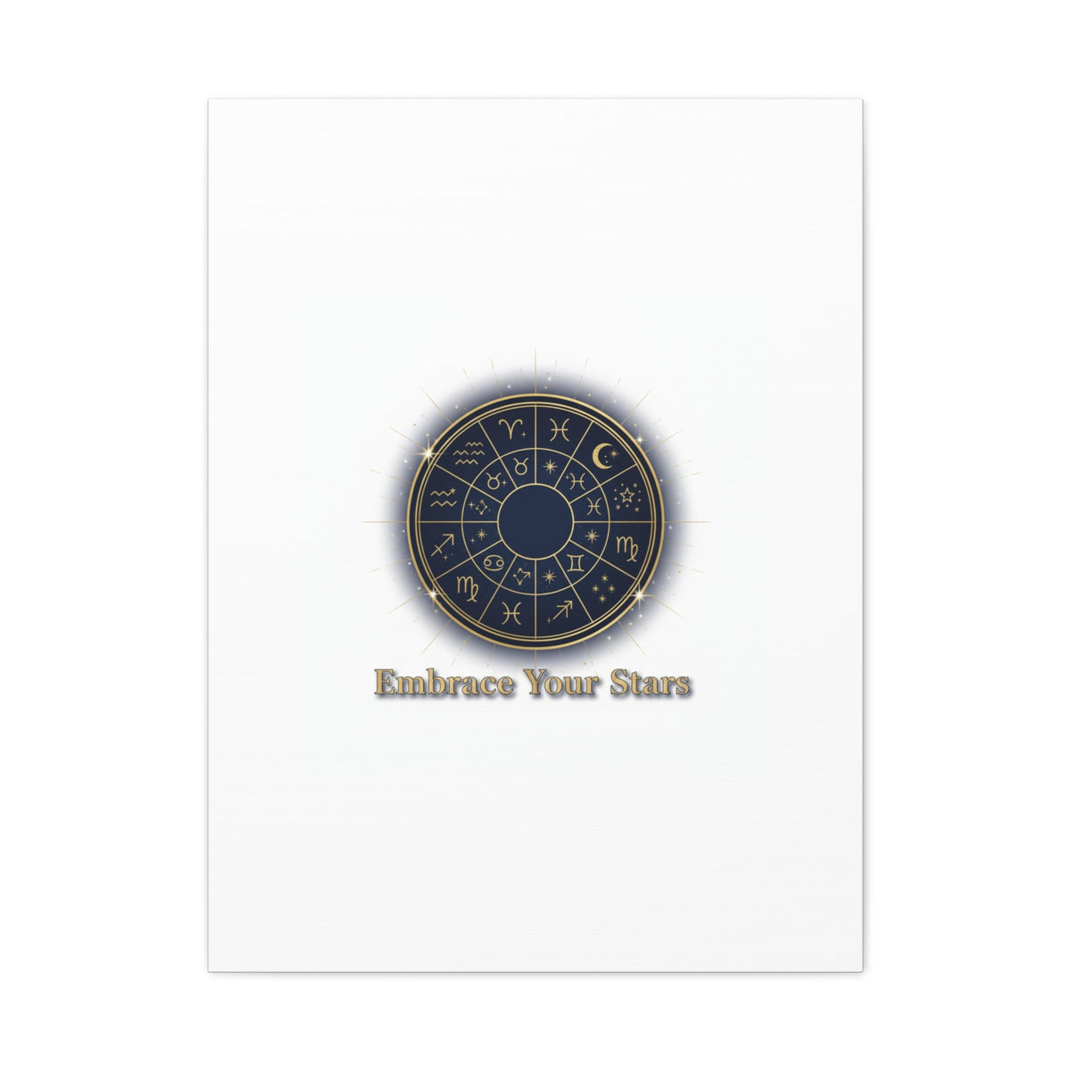 Zodiac Wheel Celestial Canvas Wall Art