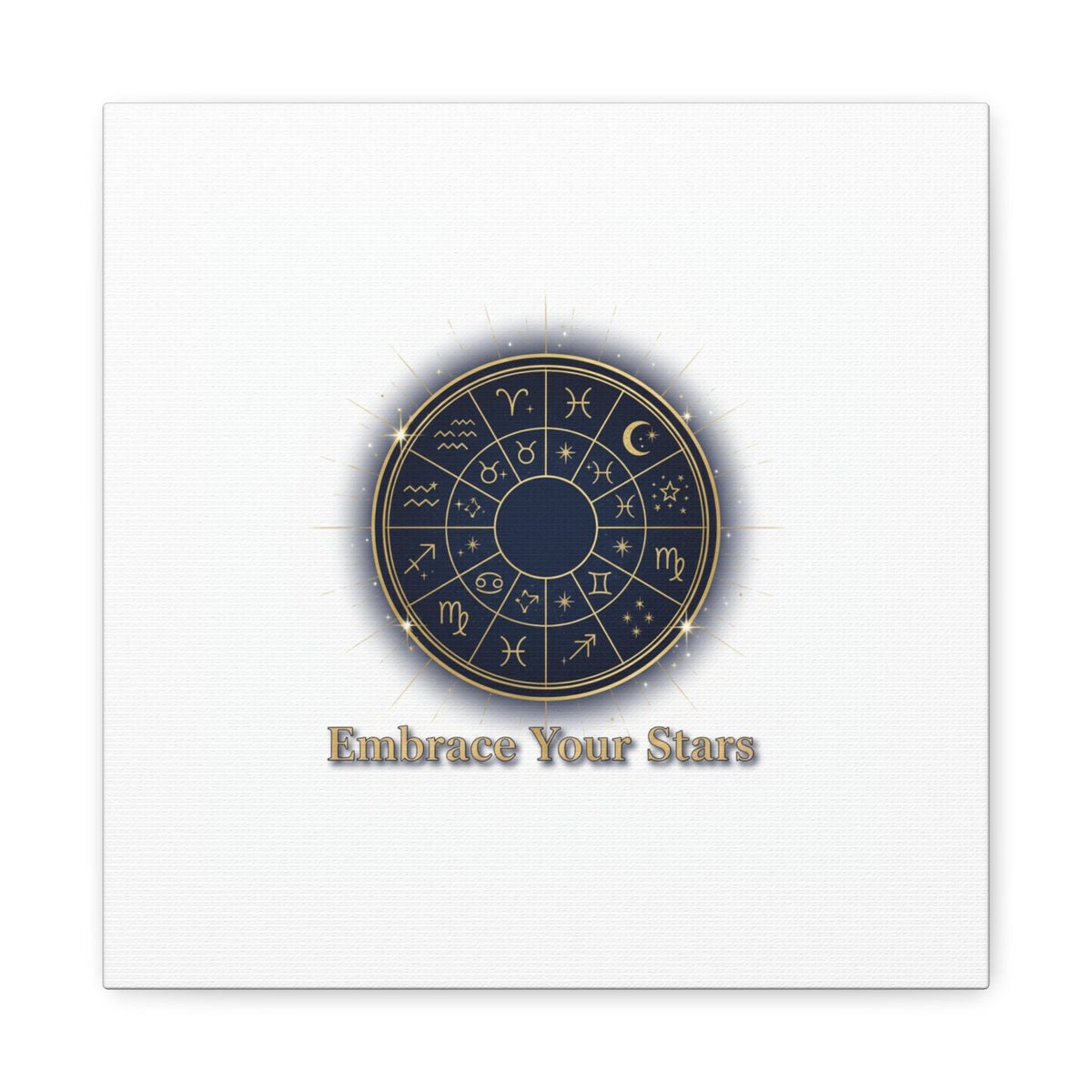 Zodiac Wheel Celestial Canvas Wall Art