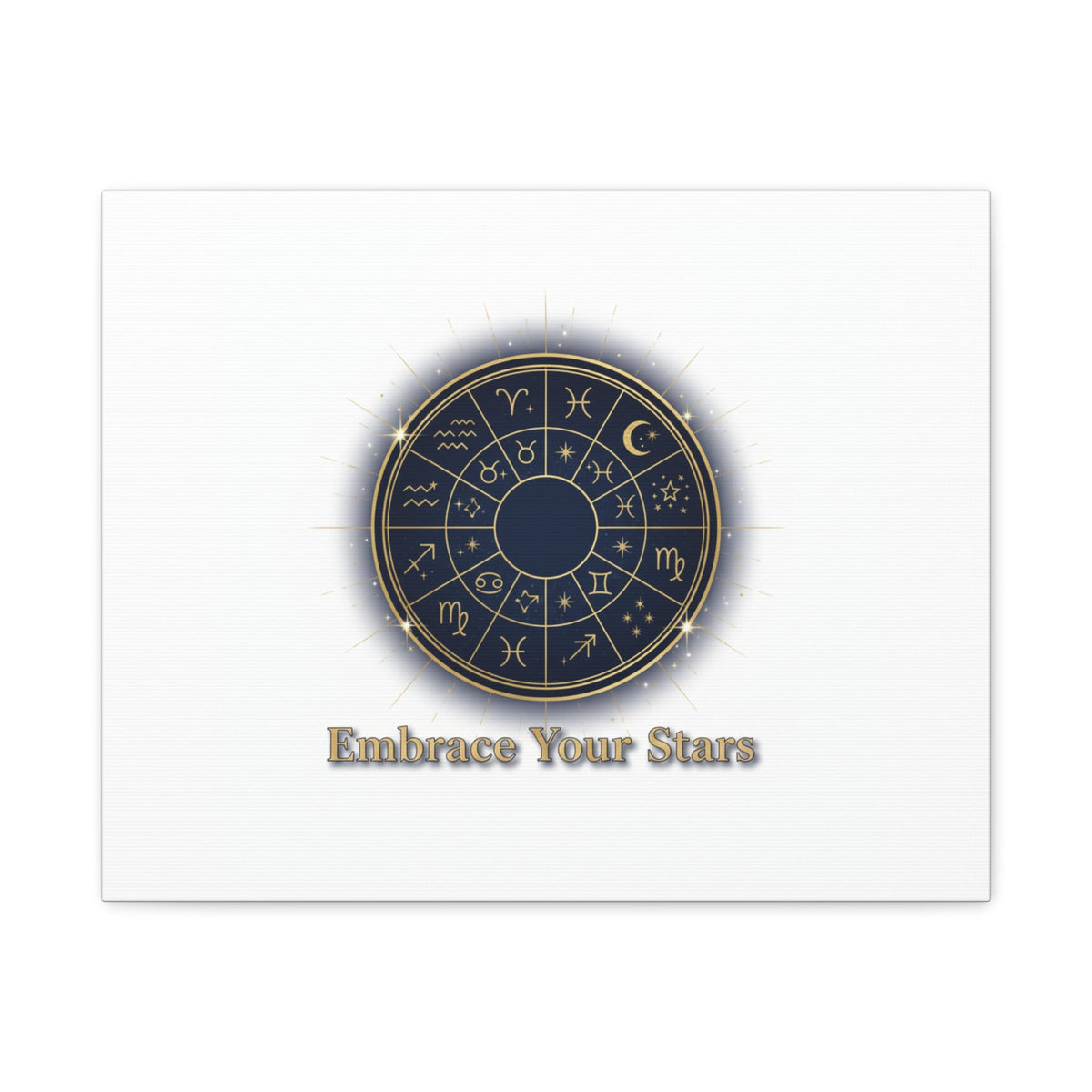 Zodiac Wheel Celestial Canvas Wall Art