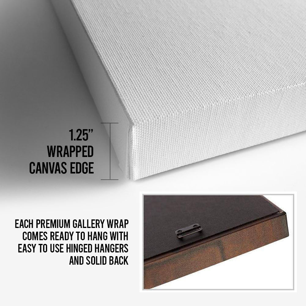 Foggy Autumn Lake Canvas Wall Art