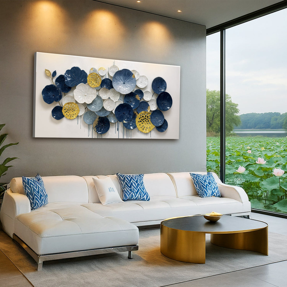 Lotus Leaf Botanical Wall Art