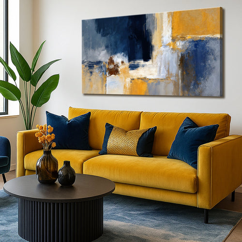 Abstract Geometric Line Canvas Wall Art