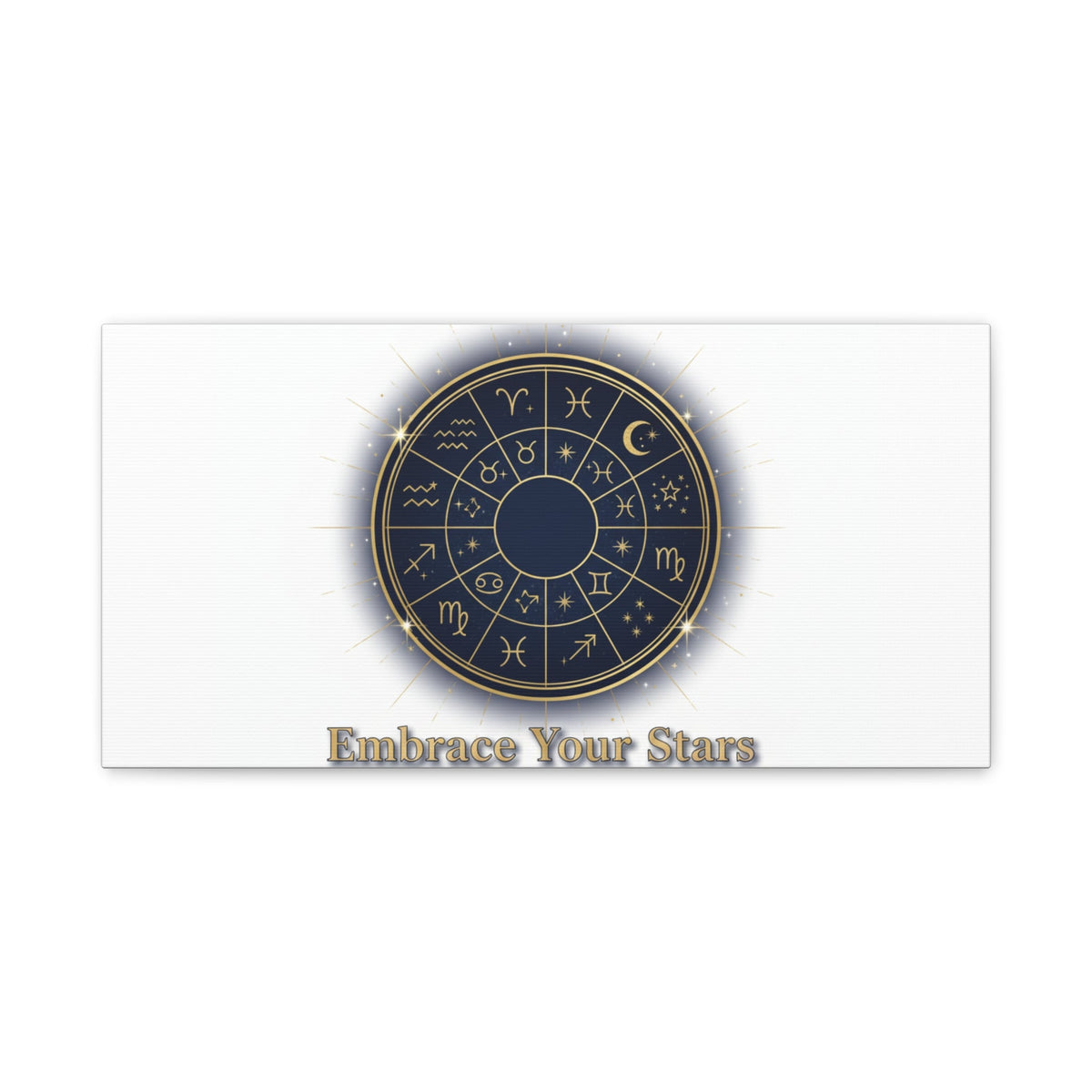 Zodiac Wheel Celestial Canvas Wall Art