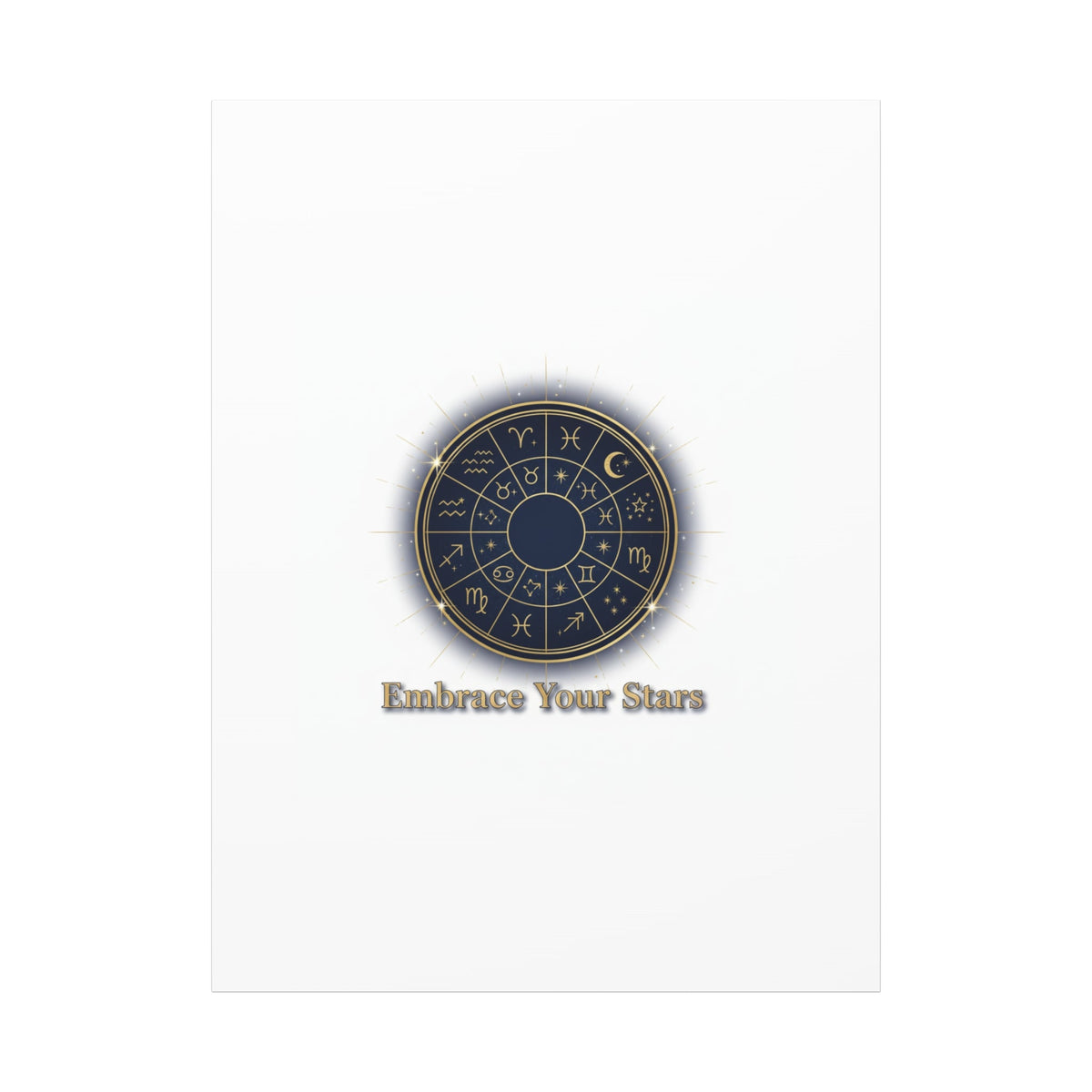 Zodiac Wheel Celestial Canvas Wall Art