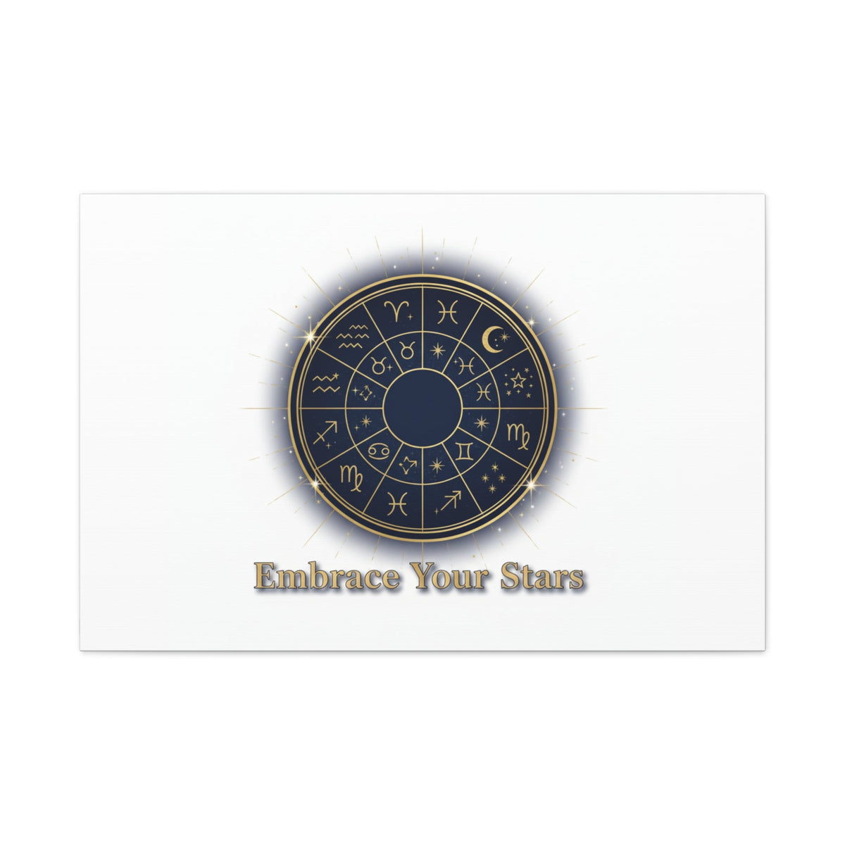 Zodiac Wheel Celestial Canvas Wall Art