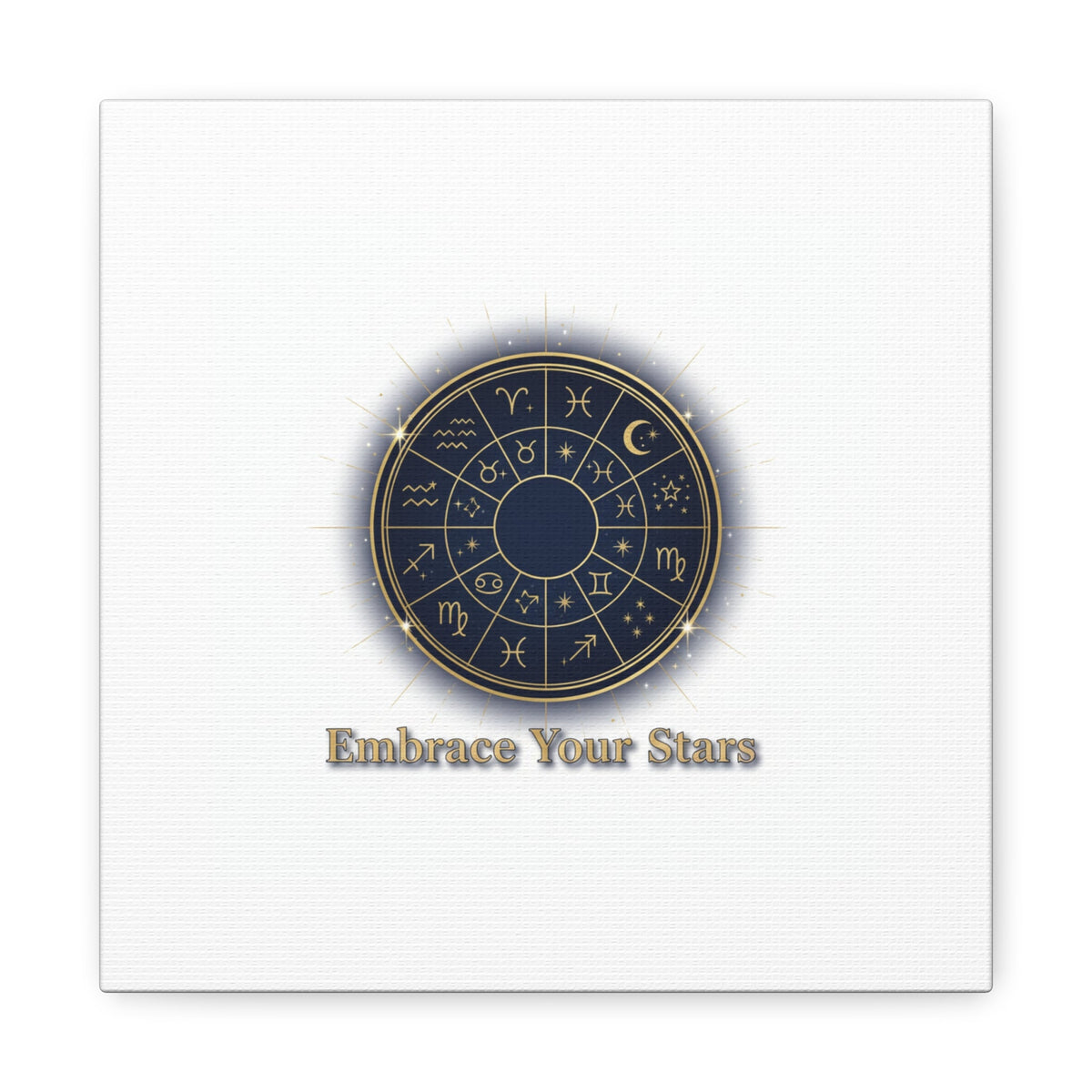 Zodiac Wheel Celestial Canvas Wall Art
