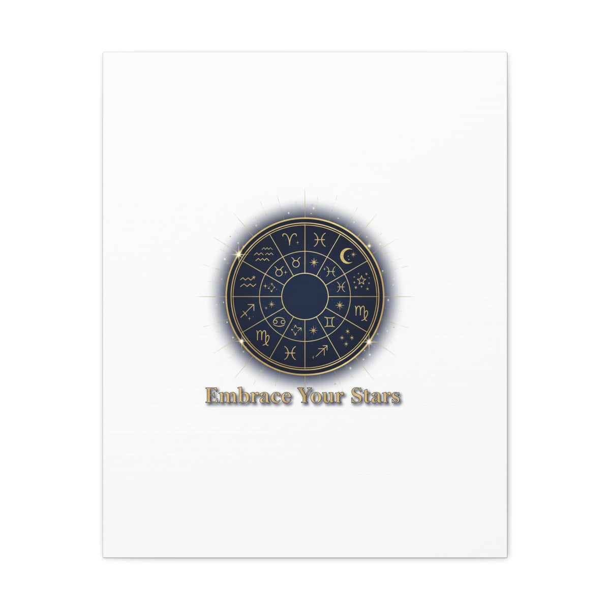 Zodiac Wheel Celestial Canvas Wall Art