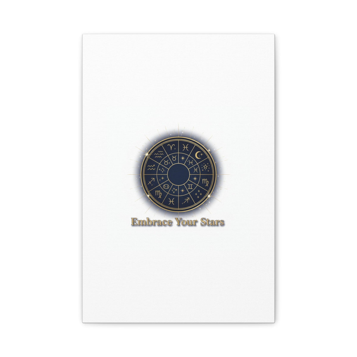 Zodiac Wheel Celestial Canvas Wall Art