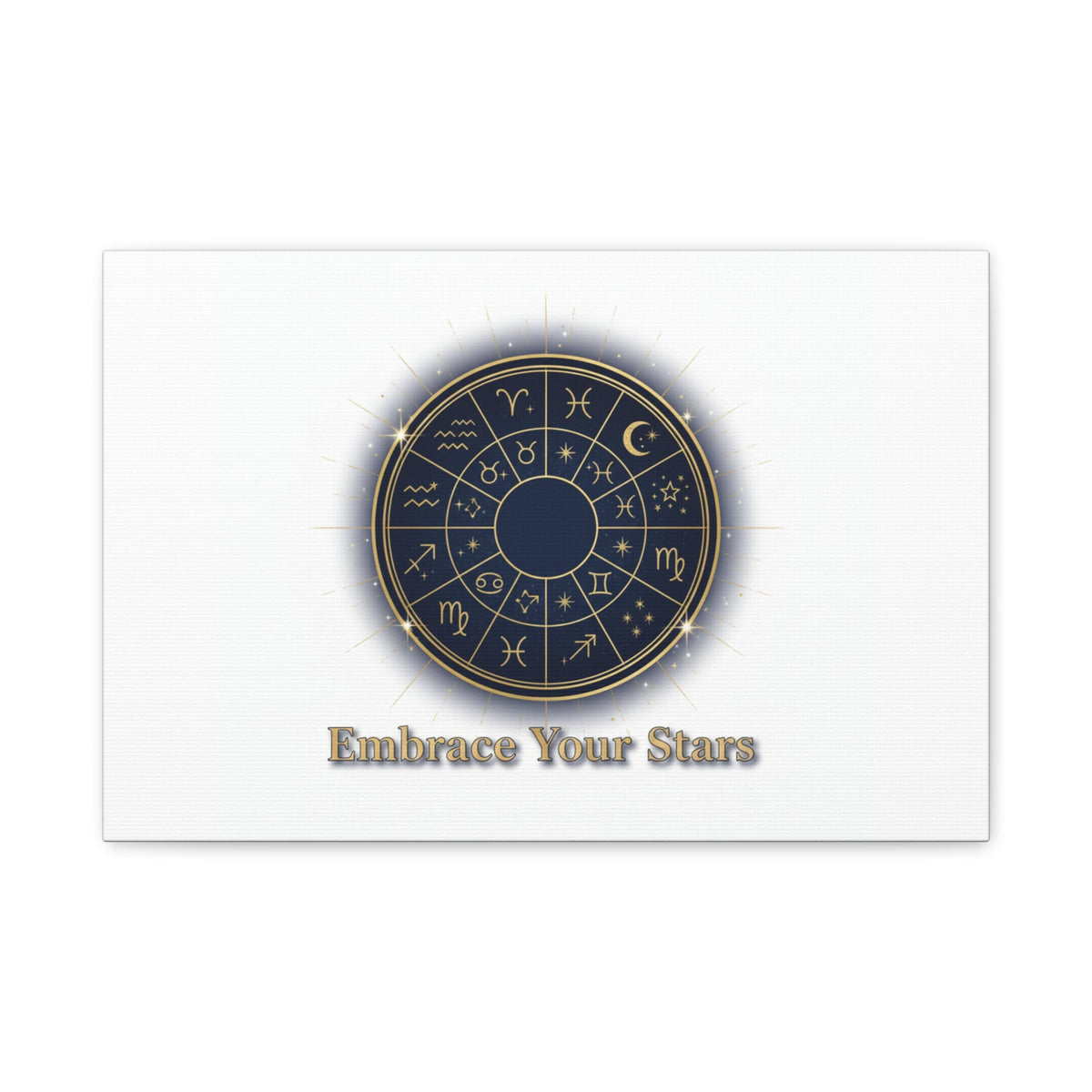 Zodiac Wheel Celestial Canvas Wall Art