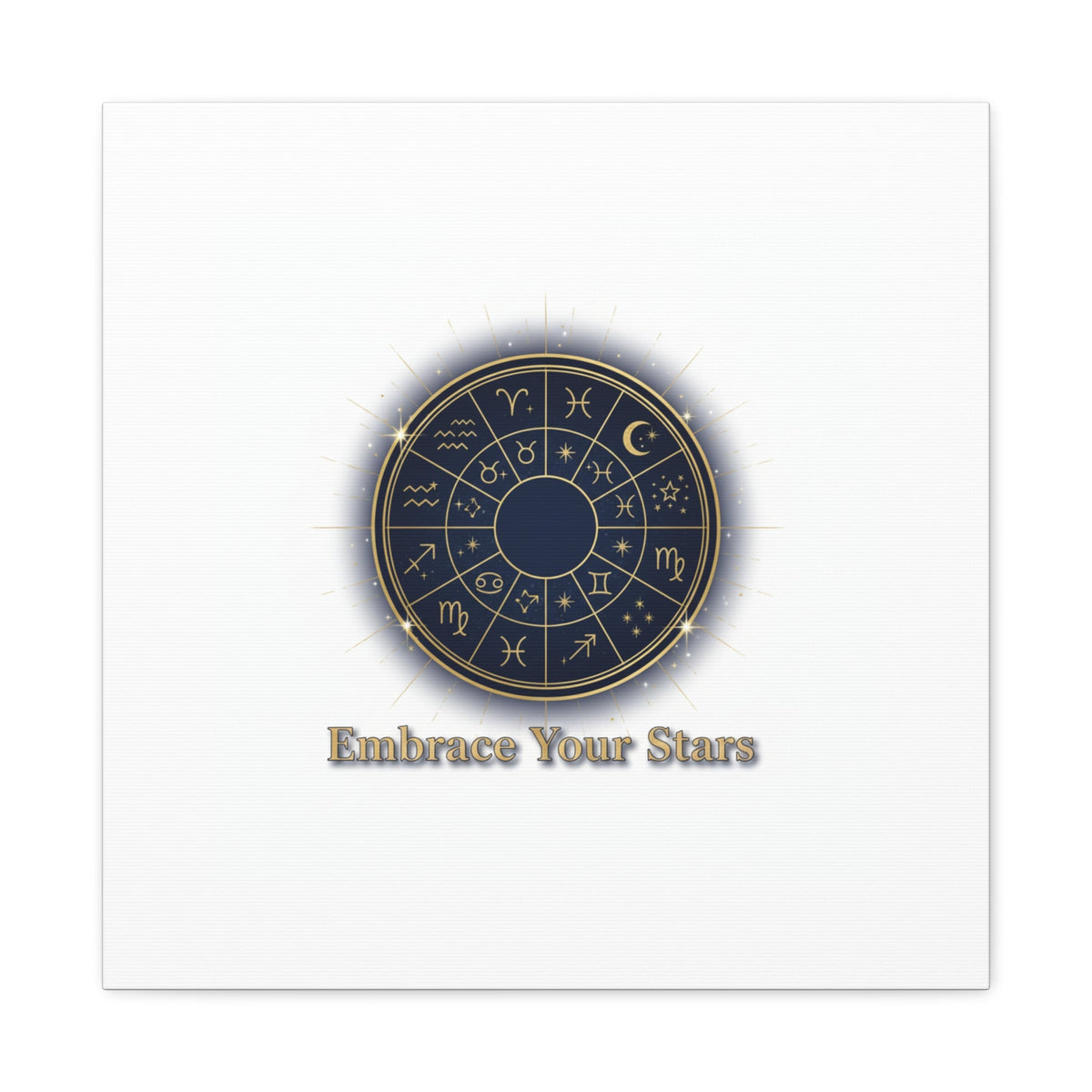Zodiac Wheel Celestial Canvas Wall Art