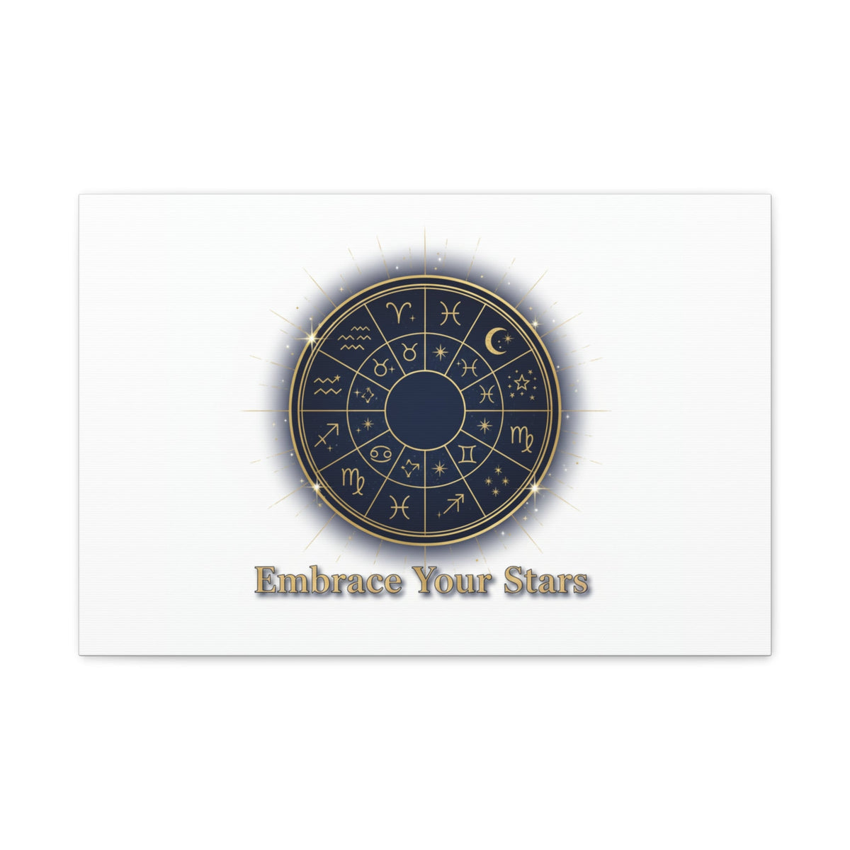 Zodiac Wheel Celestial Canvas Wall Art