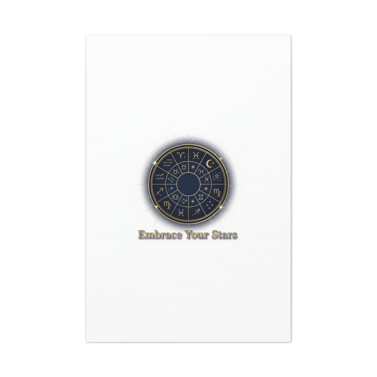 Zodiac Wheel Celestial Canvas Wall Art