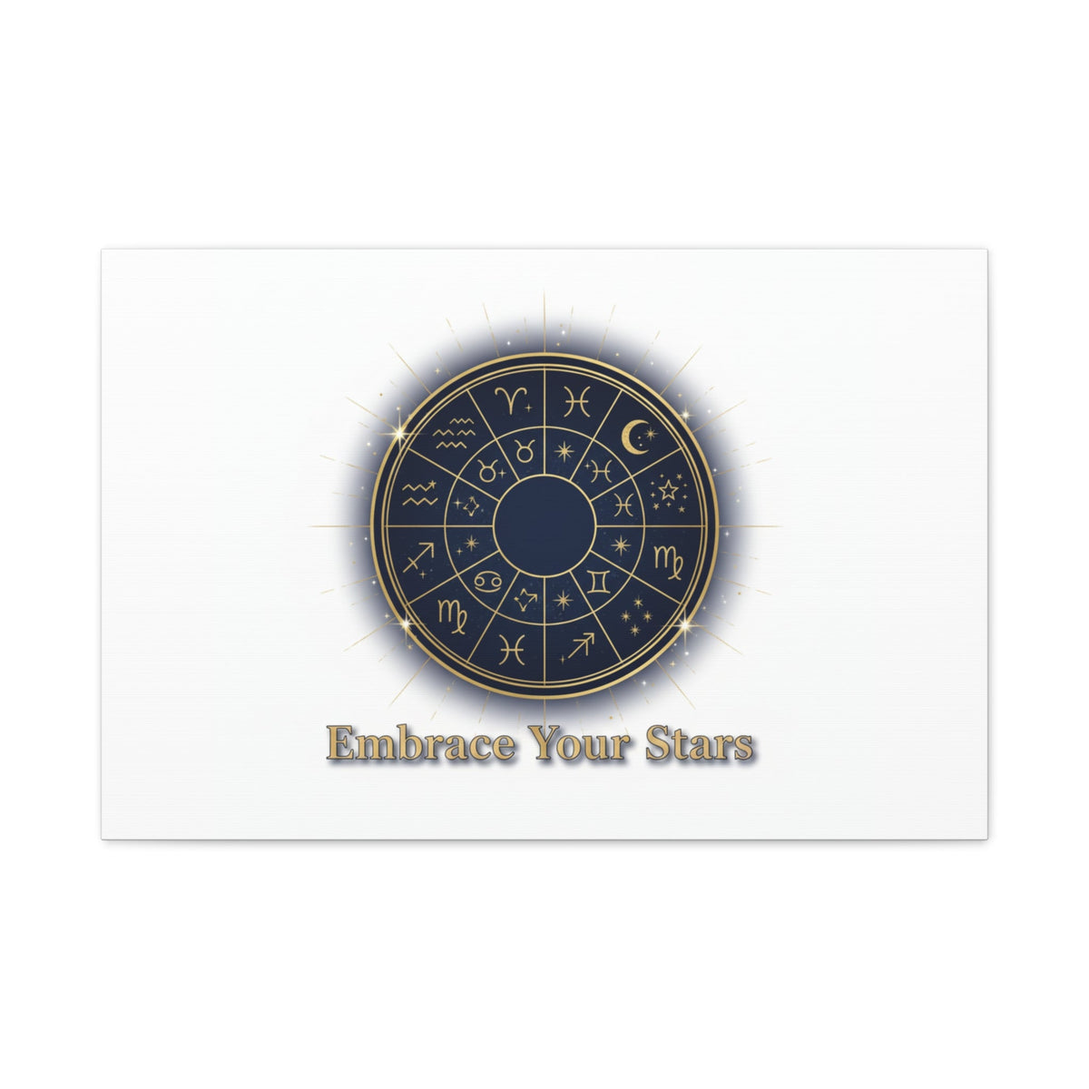 Zodiac Wheel Celestial Canvas Wall Art