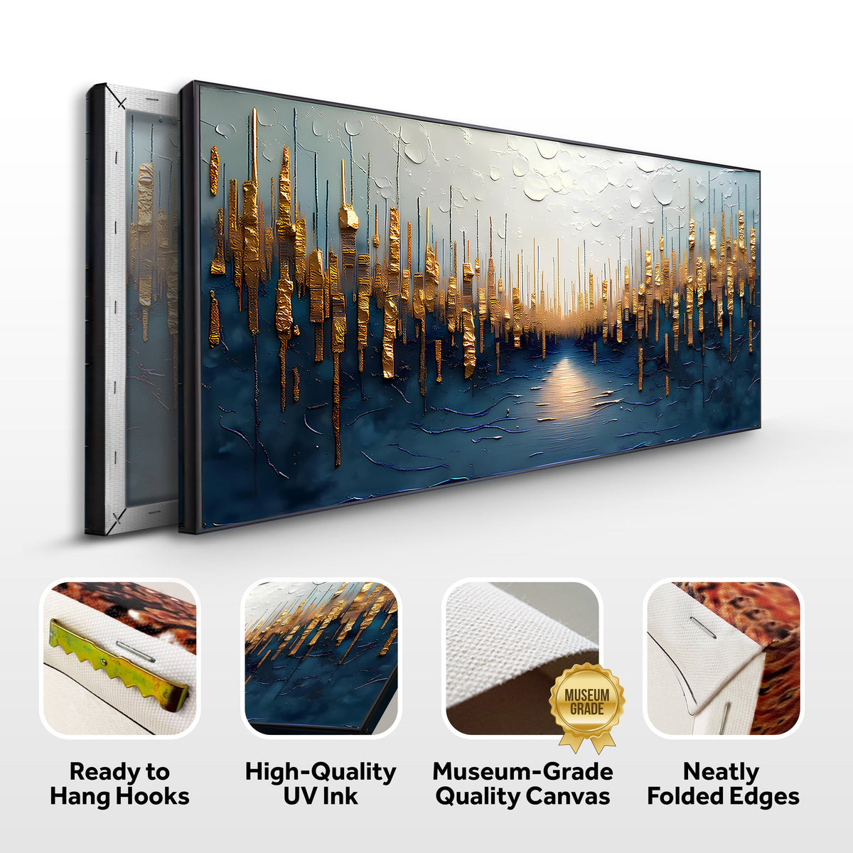 Golden Forest Reflection Wall Art