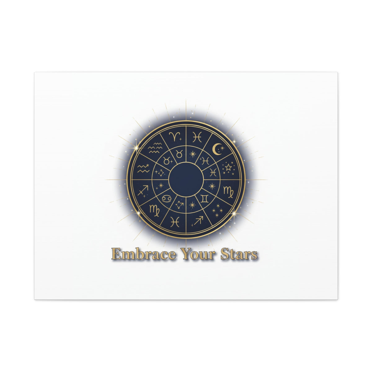 Zodiac Wheel Celestial Canvas Wall Art