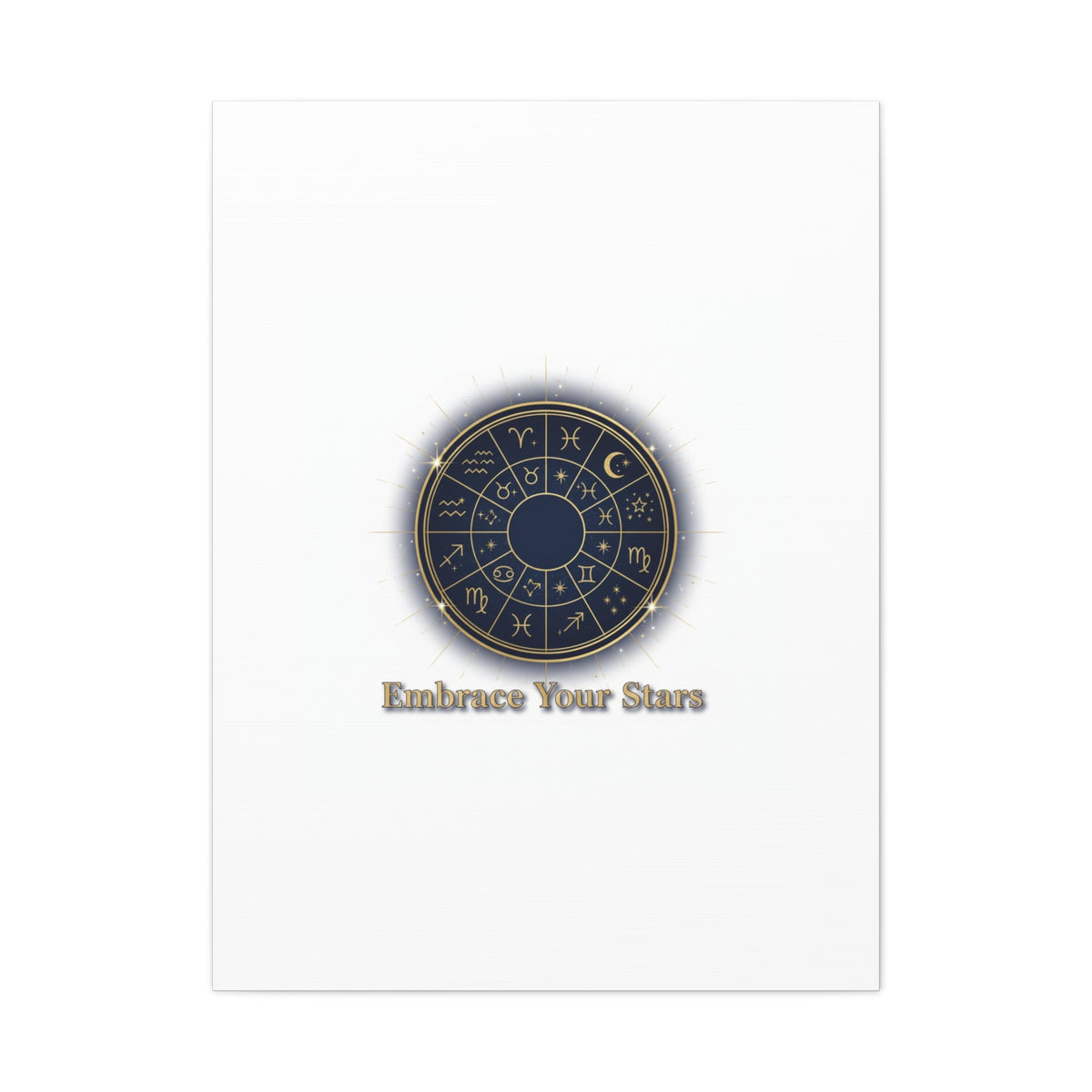 Zodiac Wheel Celestial Canvas Wall Art