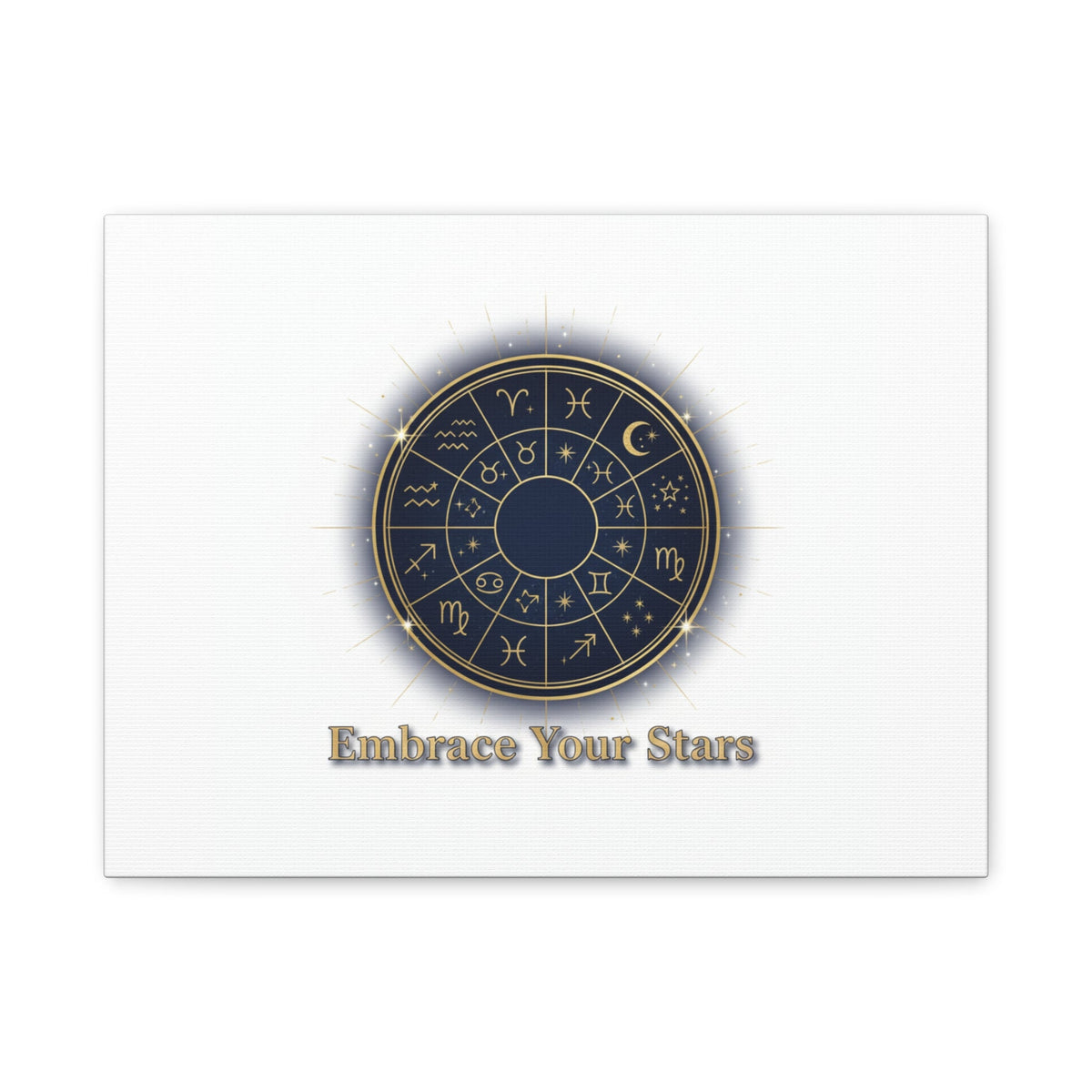 Zodiac Wheel Celestial Canvas Wall Art