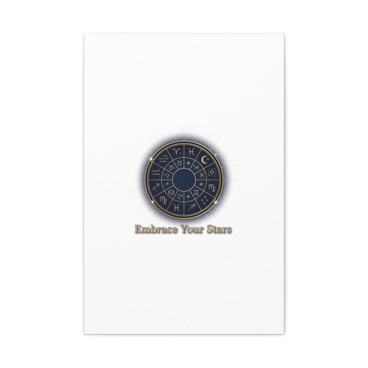Zodiac Wheel Celestial Canvas Wall Art