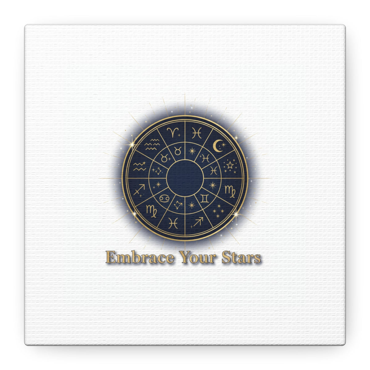 Zodiac Wheel Celestial Canvas Wall Art