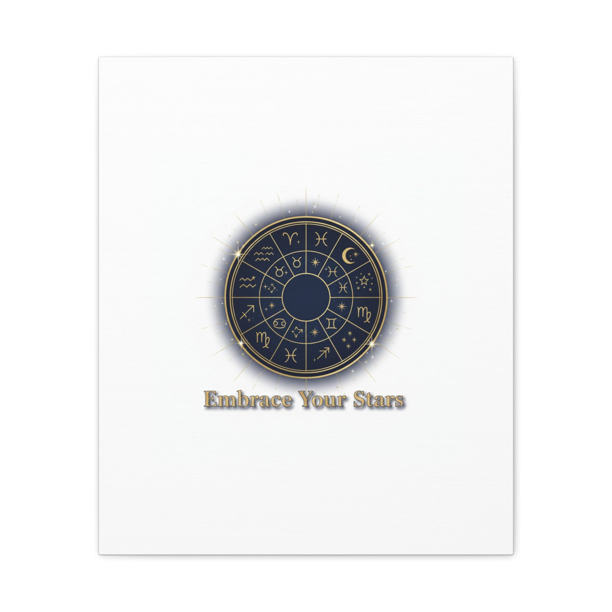 Zodiac Wheel Celestial Canvas Wall Art