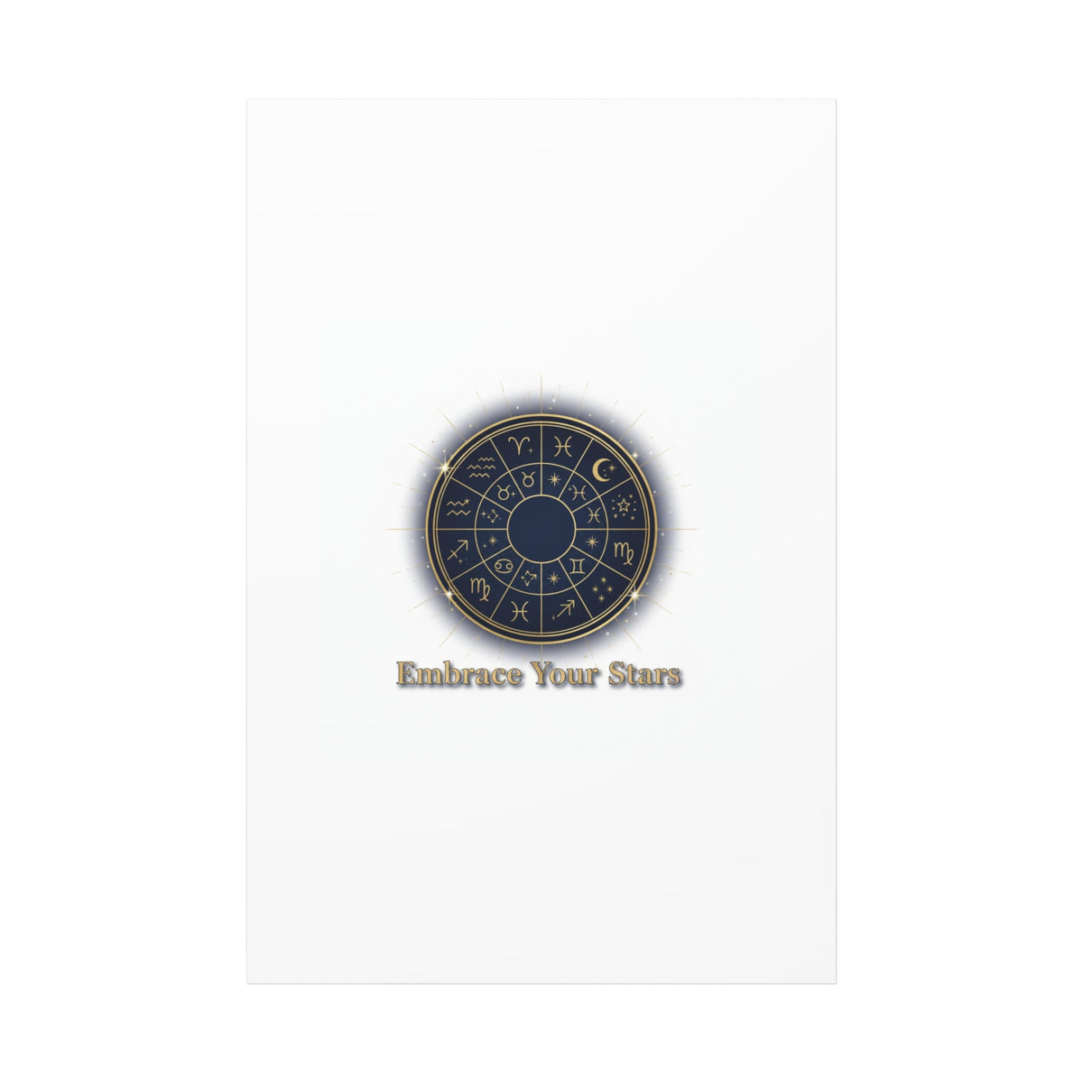Zodiac Wheel Celestial Canvas Wall Art