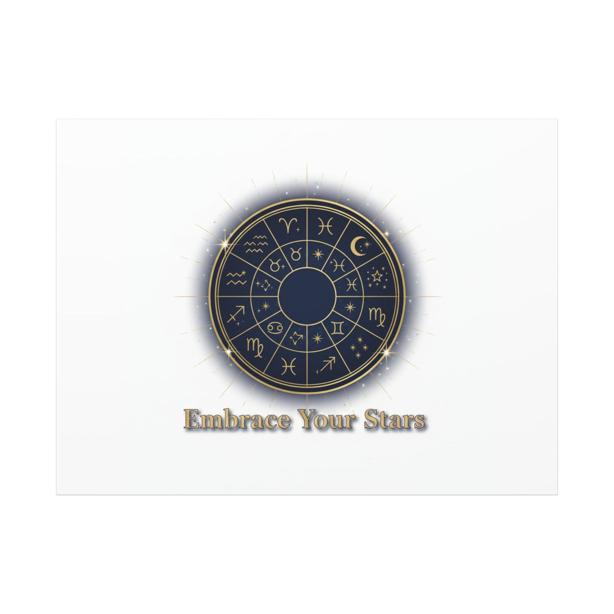 Zodiac Wheel Celestial Canvas Wall Art