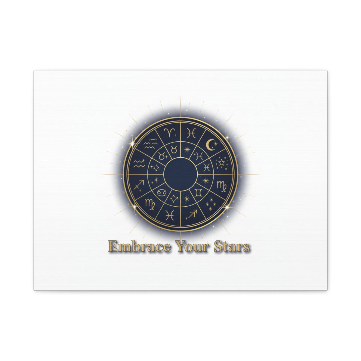Zodiac Wheel Celestial Canvas Wall Art