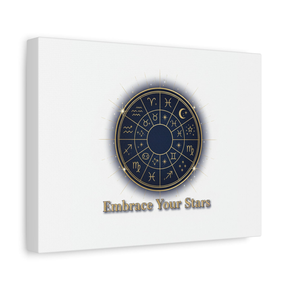 Zodiac Wheel Celestial Canvas Wall Art