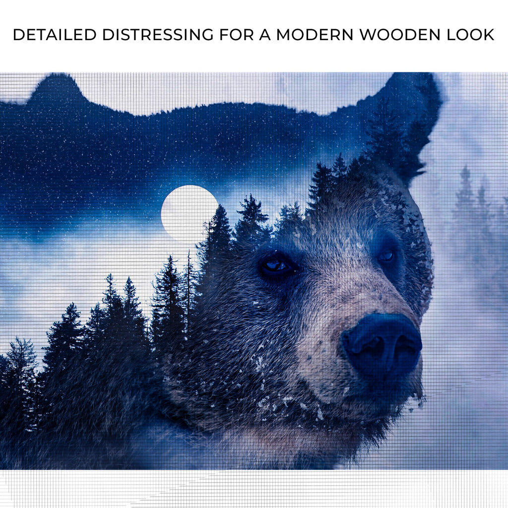 Woodland Bear Canvas Wall Art