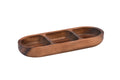 Three-Compartment Acacia Serving Tray