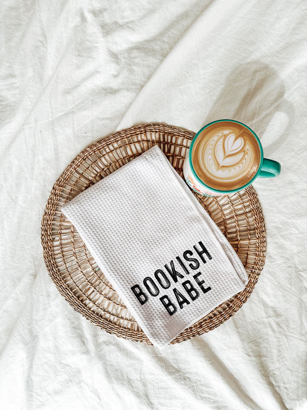 Bookish Babe Waffle-Knit Tea Towel