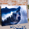 Woodland Bear Canvas Wall Art