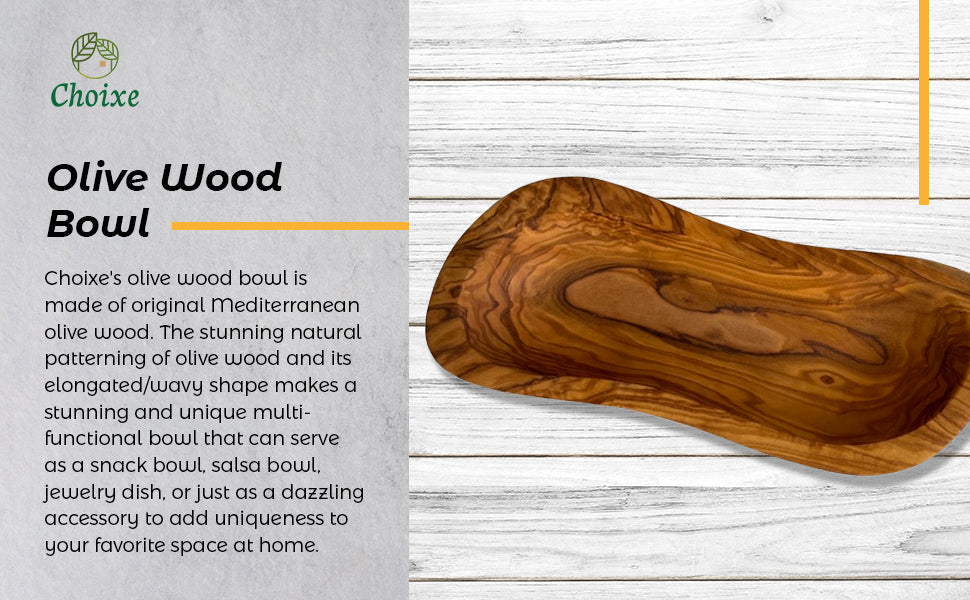 Hand-Carved Mediterranean Olive-Wood Bowl