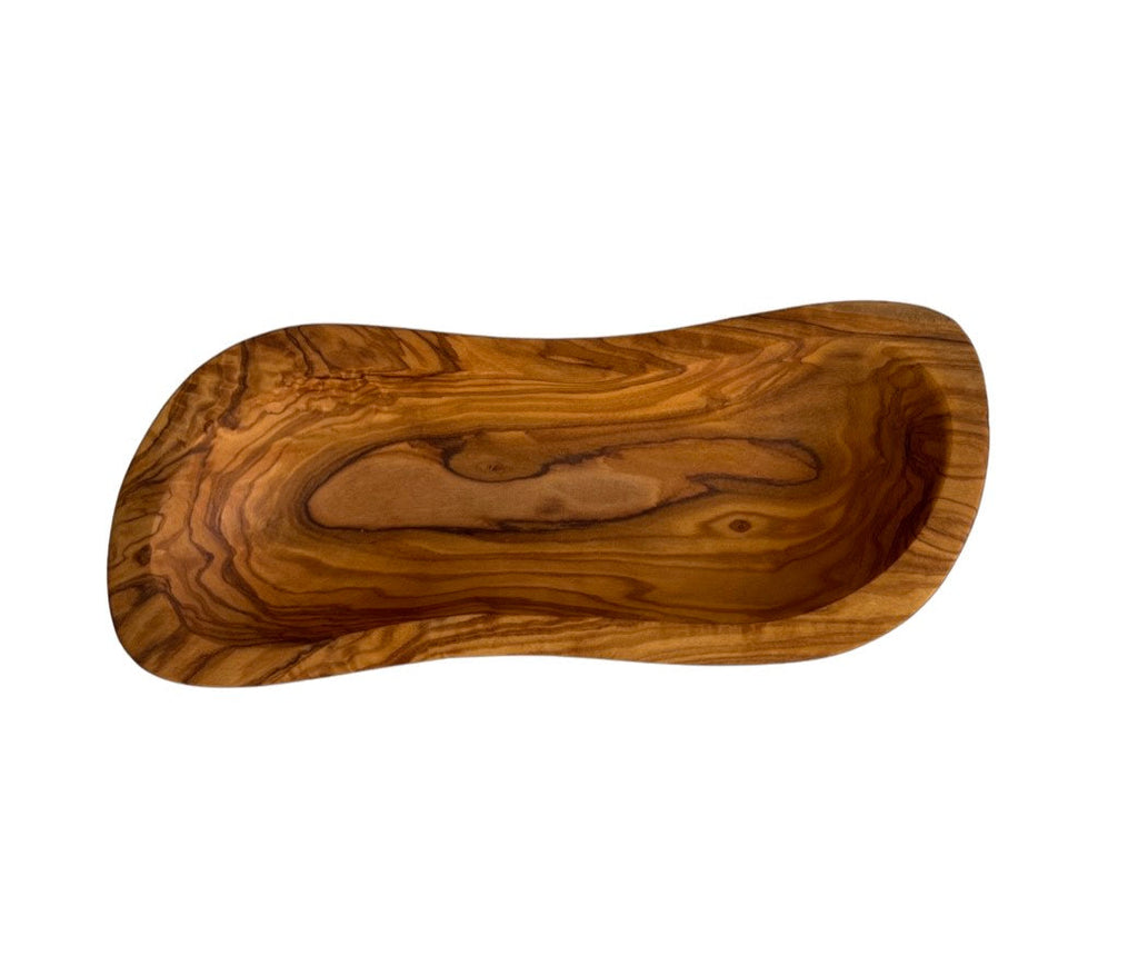 Hand-Carved Mediterranean Olive-Wood Bowl